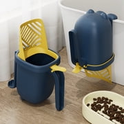 Cat Litter Scoop 3-in-1 Portable System | Litter Shovel With Holder, Waste Storage Bin, Bag Dispenser | Lightweight Plastic Multicolor | 24x19x15cm | Convenient Cleanup For Home Or Travel