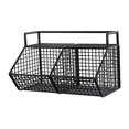 thumbnail image 1 of Lipstore Adhesive Small Metal Basket Wall Mount Fruit Basket for Craft Room Garage RV 2 Grid, 1 of 8