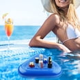 thumbnail image 2 of JilgTeok 4 Packs Inflatable Pool Drink Float with 6 Holes for Drinks and Snacks, Floating Tray for Hot Tub, Beach & Pool Parties, Lightweight PVC Accessory for Spa and Swimming Pools, 2 of 8