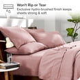 thumbnail image 5 of Bare Home Ensemble Literie Chinée 7 Pcs, Grand Lit Double, Rose Chiné, 5 of 5