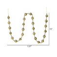 thumbnail image 4 of Vickerman M183538 6 ft. Champagne Stripe Ball Garland, 4 of 4