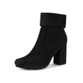 thumbnail image 2 of Unique Bargains Women's Rounded Toe Block Heel Stretch Ankle Boots, 2 of 8