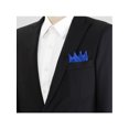 thumbnail image 4 of INSPIRE CHIC Men's Pocket Squares Pre Folded Triangles On Card Suit Handkerchief Royal Blue One Size, 4 of 4