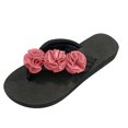 thumbnail image 2 of Dvkptbk Sandales Femmes Mode Chaussures pour Femmes Décontractées Bout Rond Talon Compensé Pantoufles Florales Sandales de Plage Chaussures pour Femmes, 2 of 4