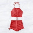 thumbnail image 4 of Cameland Women Solid-Color Split Body Sexy Backless Bikini Swimsuit Set, 4 of 5