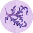 thumbnail image 1 of Ahgly Tapis Rond Lavable en Machine Intérieur Transitionnel Violet, 3 Pieds Rond, 1 of 7