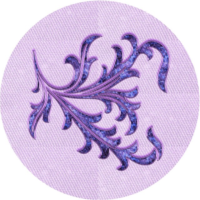 Ahgly Tapis Rond Lavable en Machine Intérieur Transitionnel Violet, 3 Pieds Rond