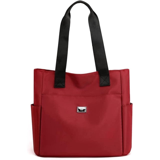 Lightweight Waterproof Nylon Shoulder Bag, Large Capacity Handbag, Tote Bags for Work School and Travel