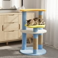 thumbnail image 4 of Costway 29" Cute Modern Cat Tree with Star & Moon Shaped Platforms, Jute Scratching Posts Blue, 4 of 10