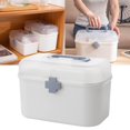 thumbnail image 2 of ZTTD Home First Aid Box and Travel Medicine Storage Box, Plastic Medicine Kit Case Container Empty, Medical Box with Lock Lid & Handle, Emergency Supplies Organizer for Family and Traveling, 2 of 6