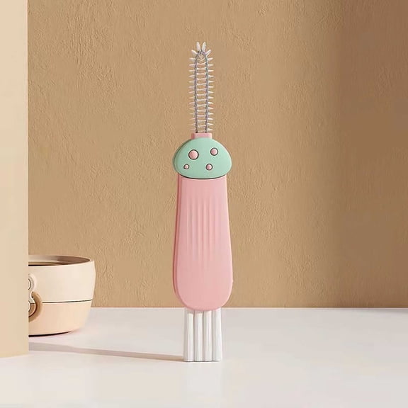 Brosse de Nettoyage de Couvercle de Tasse 3 en 1, Brosse de Détail Multifonctionnelle pour Couvercle de Bouteille, Outil de Nettoyage de Paille, Brosse de Nettoyage de Couvercle de Tasse Portable pour Cuisine