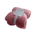 thumbnail image 2 of Soft Fuzzy Warm Throw Blankets, Heavy Duty Fleece Blankets Machine Washable Thick Comfy, Cozy Couch Bed Blanket for Sofa Living Room with Checkered Furry Design, Pink, 2 of 7