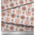 thumbnail image 2 of Soimoi Poly Georgette Fabric Snow Flakes Floral Fabric Prints By Yard 52 Inch Wide, 2 of 5