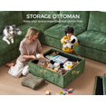 thumbnail image 4 of BEDEEP Pouf de Rangement Mobile pour Sofa Sectionnel Modulaire, Pouf en Chenille avec Rangement pour Salon, Vert, 4 of 6