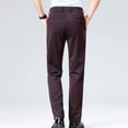 thumbnail image 4 of AherBiu Mens Dress Pants Expandable Waist Silm Fitted Suit Pants with Pockets Stretch Flat Front Trousers, 4 of 5