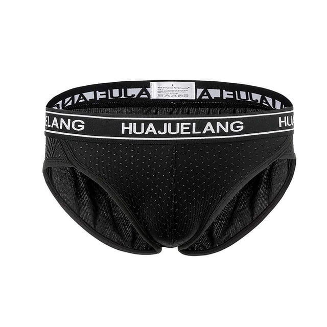 Fridja Men's Charming Solid Color Low Waist Briefs Underpants Lightweight Pouch Briefs Pack