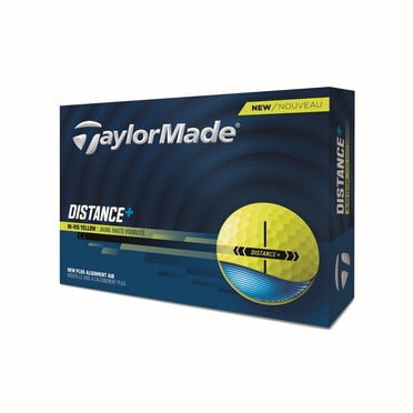 TaylorMade Distance+ Yellow Golf Balls - One Dozen
