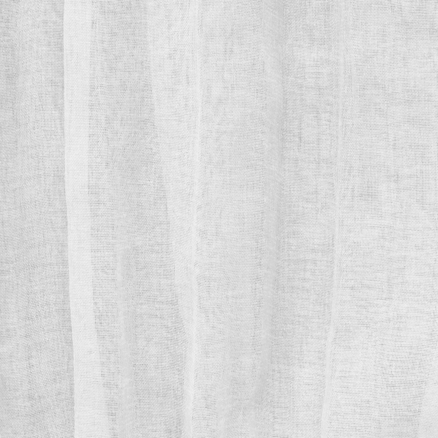 Loft Living Peoria Transparent Double Tetiere panneau de rideau 52 x 108 in Blanc