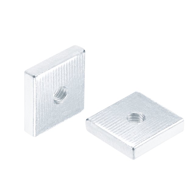 Unique Bargains Carré Écrous, M4x13mmx3mm Zingué Métrique Gros Fil Assortiment Kit, 25pcs