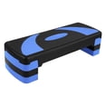 thumbnail image 1 of BalanceFrom Aerobic Step Platform Trainer with Adjustable 3-Level Risers, Black & Blue, 1 of 7