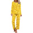 thumbnail image 1 of TopLLC Ensembles de Pyjama Ensembles de Détente pour Femmes, Vêtements de Nuit pour Femmes T-Shirt de Nuit à Imprimé à Col Rond à Manches Courtes et Ensembles de Pantalons Vêtements de Détente Pyjamas avec Poches Ensembles de Pyjama, 1 of 6
