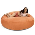 thumbnail image 1 of Jaxx 6 ft Cocoon - Large Bean Bag Chair for Adults with Microsuede Cover, Mandarin, 1 of 8