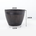 thumbnail image 4 of DOLITY Rustic Resin Bucket Flower Planter Plant Pots Boxes Container Pail 7.6 inch, 4 of 7