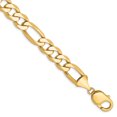 thumbnail image 1 of 14k Yellow Gold 8 Inch 10mm Figaro Chain Bracelet Flat, 1 of 5