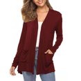 thumbnail image 1 of Dvkptbk Womens Fall Long Cardigans Solid Color Outerwear Plus Size Cardigan for Women 2023 Fashion, 1 of 6