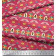 thumbnail image 2 of Soimoi Moss Georgette Fabric Geometric Southwestern Print Fabric by Yard 42 Inch Wide, 2 of 3