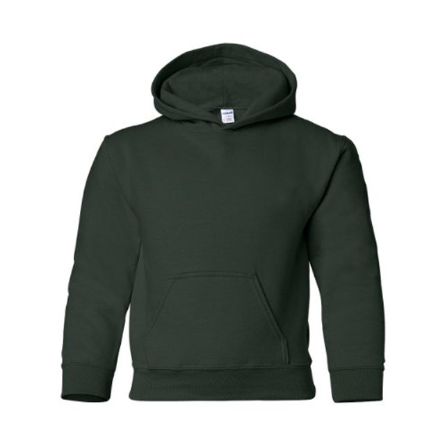 Boys 7.75 oz. Heavy Blend? 50/50 Hood (G185B) -FOREST GRE -S