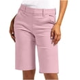thumbnail image 1 of Liquidation d'Économies d'Été 2025! Shorts pour Femmes Shorts en Sergé Extensible Grande Taille Taille Fine à Enfiler Shorts de Randonnée Réguliers d'Été Décontractés avec Poches, 1 of 8