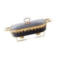 thumbnail image 2 of Buffet Dish Tray with Stand Casserole Tray for Wedding Birthday Entertaining black, 2 of 8
