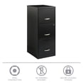 thumbnail image 3 of Space Solutions 18" Deep 3 Drawer Smart Letter Width Vertical File Cabinet, Black, 3 of 9