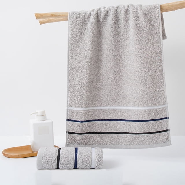 Todaioua Striped Cotton Towel 13x28 Inches - High Absorbency Bath Beach Towel for Gym, Swimming Pool, Spa Use, Soft Thick Household Bathroom Linens, Multiple Color Options