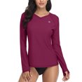thumbnail image 1 of BeautyIn Maillot Dermoprotecteur Col en V pour Femmes UPF 50+ Protection Solaire Chemise de Bain, 1 of 6