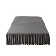 thumbnail image 2 of HHBEAUTY Solid Color Bed Skirt, Wrap-Around Elastic Ruffled Eyelet Bed Skirt Full Size Dust Ruffle, Bed Sheet Dirtproof Non-slip Protective Cover Cover, 59.1x78.7", 2 of 6
