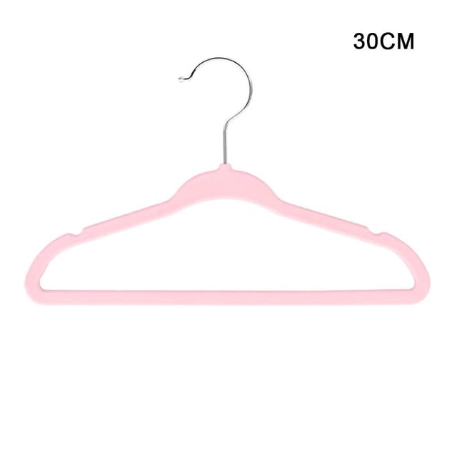 10Pcs Flocking Clothes Hanger Non-Slip No Trace Household Organizer for Children