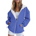 thumbnail image 1 of Chandails à Capuche Zippés pour Femmes Rabais de 50 % en Liquidation Mode Décontractée Imprimé d'Halloween Capuche Zippée Manches Longues Veste à Poches Haut, 1 of 4