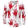 thumbnail image 4 of Pisexur Chandails en Molleton d'Halloween Col Rond Manches Longues Chemise Imprimé Graphique Amusant Chemises d'Halloween Mode Décontractée Chandail à Boutons Grande Taille Chandail en Molleton P-5TG, 4 of 4