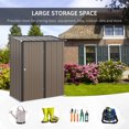 thumbnail image 3 of Outsunny Remise de Rangement Extérieure 5'x3' avec Porte Simple, Brun, 3 of 8