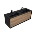thumbnail image 1 of SERA Fleur Bathroom Vanity Black and Rough Oak, 1 of 7
