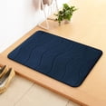 thumbnail image 4 of TopLLC Thick Striped Memory Foam Bath Rugs, Soft Absorbent Velvet Bathroom Mats, Dots On Underside, Machine Washable Bathmat, Carpet Rug Room Décor For Shower Floor, 4 of 5