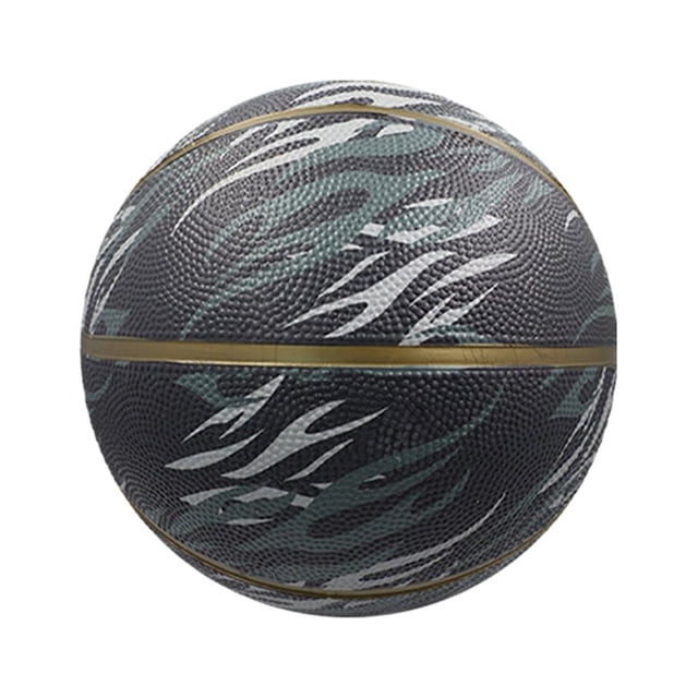 Maytalsory PU Durable Kids Basketball For Training And Match Eco-friendly Ingredients Durability Fine Stitching Black- size 5 1Set