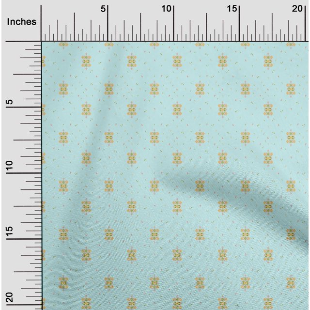 oneOone Cotton Flex Fabric Diamond & Triangle Geometric Printed Craft Fabric BTY 40 Inch Wide