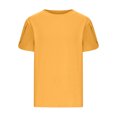 thumbnail image 4 of WMTBSRSW Offres Prime Day Filles Mode Floral Manches Courtes T-Shirts d'Été Unis Basiques Décontractés Col Rond 5-14 Ans, 4 of 6