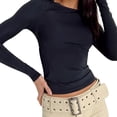 thumbnail image 2 of Cathalem Hauts pour Femmes Graphique Manches Courtes Hauts T-Shirt de Vacances, Noir G, 2 of 4