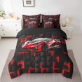 thumbnail image 2 of Erosebridal Neon Car Bedding Full Size for Boys, Racing Car Bedding Sets Full Size, Sports Decor, Reversible 7-Piece, 2 of 5
