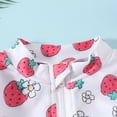 thumbnail image 4 of Girls Rash Guard Swimming Bathing Suit Cute Print Sun Protection Long Sleeve Toddler Bathing Suit 2-3 Years, 4 of 6