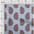 thumbnail image 1 of oneOone Polyester Lycra Fabric Paisley Block Printed Fabric 1 Yard 56 Inch Wide, 1 of 4